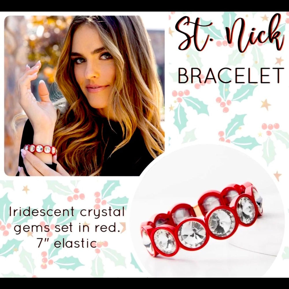 Plunder Matching Set/New:  Frosty Earrings & St. Nick Bracelet.